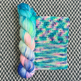 HIPPOCAMPUS -- Broadway sparkle sock yarn -- ready to ship