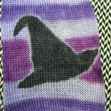 CAT HAT BAT -- hand-painted sock blank -- dyed to order