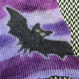 CAT HAT BAT -- hand-painted sock blank -- dyed to order