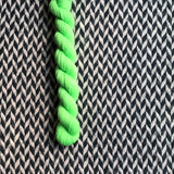 Highlighter Green -- mini-skein -- Times Square sock yarn -- ready to ship