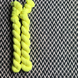 Highlighter Yellow -- mini-skein -- Times Square sock yarn -- ready to ship