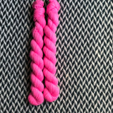 Highlighter Pink -- mini-skein -- Times Square sock yarn-- ready to ship