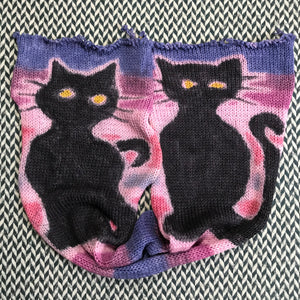 DOUBLE TROUBLE -- hand-painted sock blank -- dyed to order
