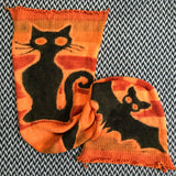 CAT HAT BAT -- hand-painted sock blank -- dyed to order