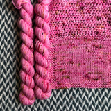 A Peony for your Thoughts -- mini-skein -- Harlem sock yarn -- ready to ship