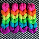 Highlighter Pack *6 Mini-Skein Set* -- Broadway sparkle sock yarn -- ready to ship