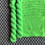 Highlighter Green -- mini-skein -- Times Square sock yarn -- ready to ship