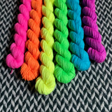 Highlighter Pack *6 Mini-Skein Set* -- Times Square sock yarn -- ready to ship