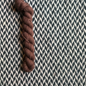 Chocolate -- mini-skein -- Times Square sock yarn -- ready to ship