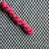 Dark Pink -- mini-skein -- Broadway sparkle sock yarn-- ready to ship