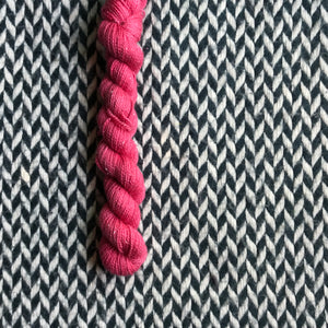 Dark Pink -- mini-skein -- Broadway sparkle sock yarn-- ready to ship