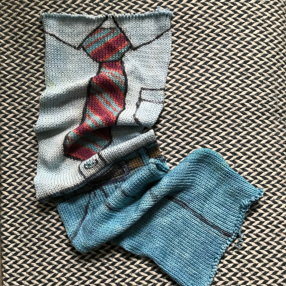 POWER TIE -- hand-painted sock blank -- dyed to order yarn