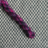 Orchid Mantis -- mini-skein -- Broadway sparkle sock yarn-- ready to ship