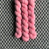 Pretty in Pink -- mini-skein -- Harlem sock yarn -- ready to ship