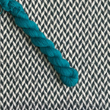 Teal Owl -- mini-skein -- Times Square sock yarn -- ready to ship