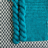 Teal Owl -- mini-skein -- Times Square sock yarn -- ready to ship