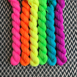 Highlighter Pack *6 Mini-Skein Set* -- Times Square sock yarn -- ready to ship