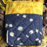 DAISIES -- project bag -- ready to ship
