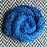 BLUE OF MY OBLIVION -- Wave Hill zebra fingering yarn -- ready to ship