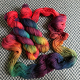 DUSK RAINBOW -- dyed to order yarn -- choose your yarn base