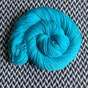 HIGHLIGHTER BLUE -- dyed to order -- choose your yarn base