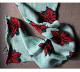 POINSETTIAS -- hand-painted sock blank -- dyed to order yarn