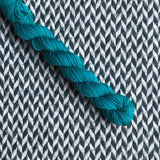 Teal Owl -- mini-skein -- Times Square sock yarn -- ready to ship