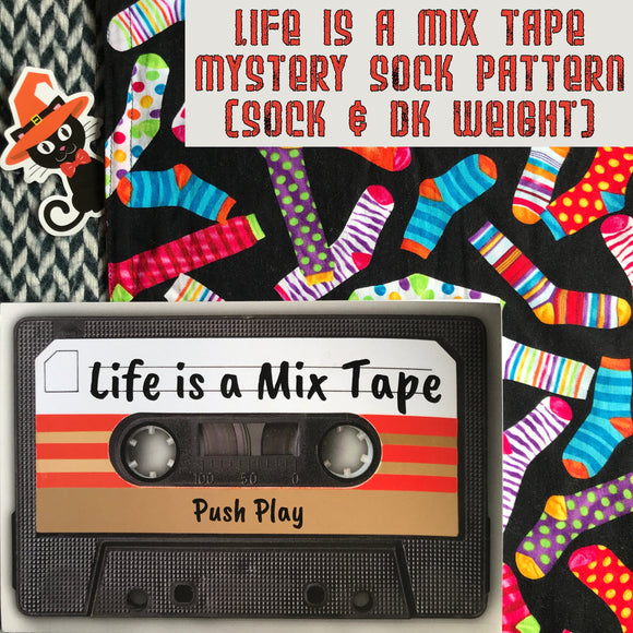*Life is a Mix Tape Socks -- Knitting Pattern -- digital download (sock and DK weight)