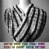*Winter Magic Cowl -- Knitting Pattern -- digital download (sock and DK weight)