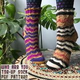 *Who Are You Socks Toe Up Pattern -- digital download